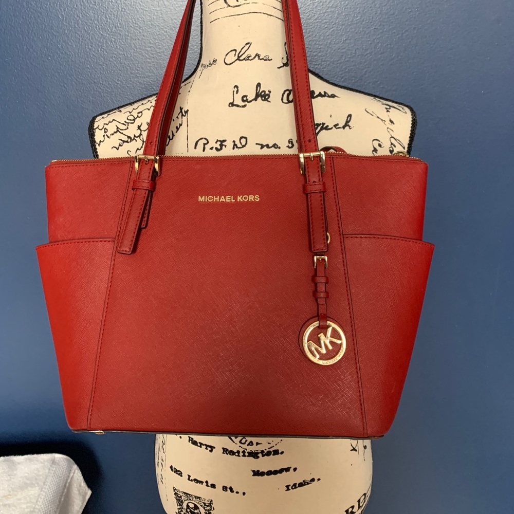 Michael Kors Red Leather Handbag no dust bag